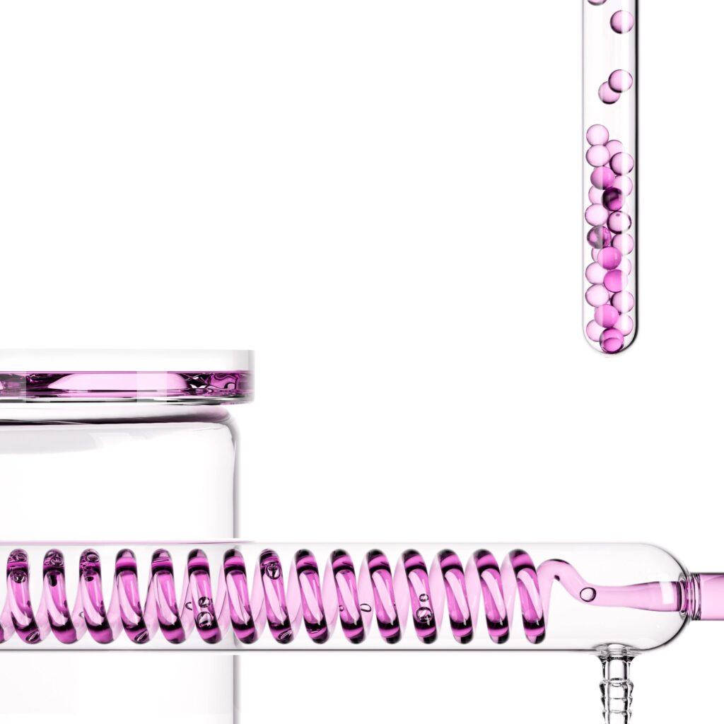 Borosilicate glass beaker set on a white background